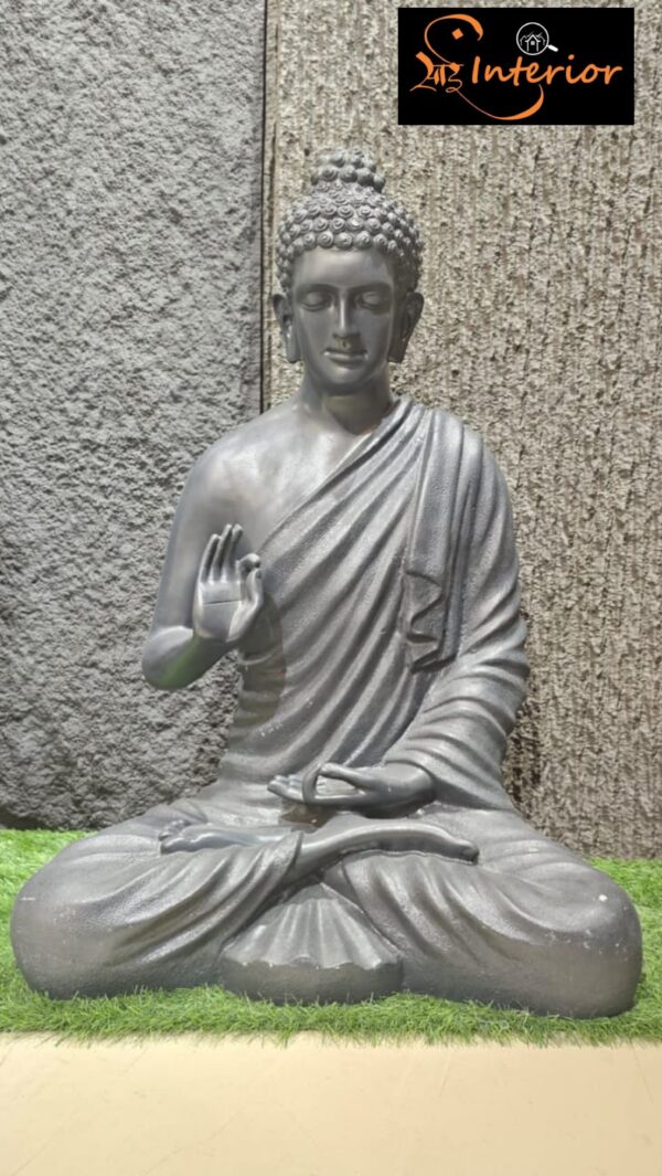 Gray Sitting Buddha Statue