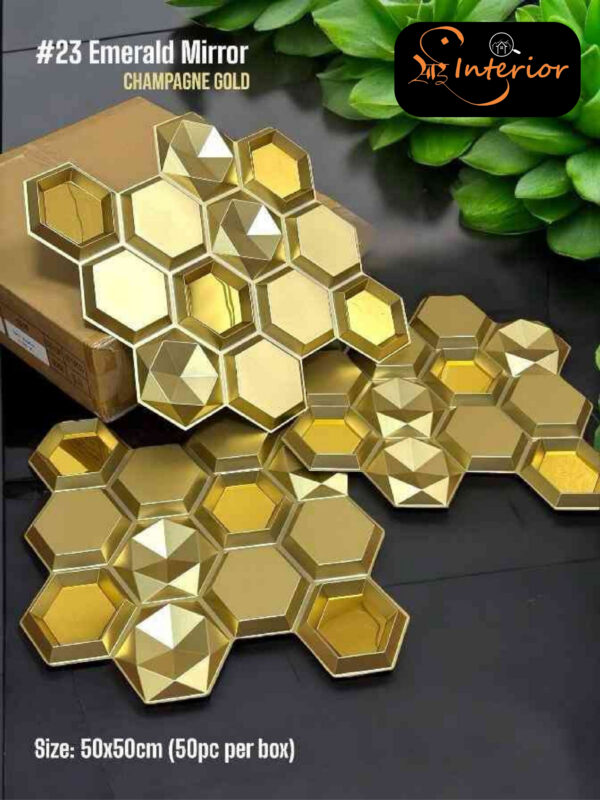 🧩 3D Wall Panels | Modern Geometric Design | White Gold Finish